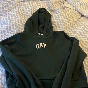 GAP dark green cropped hoodie